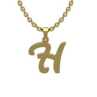 Zawieszka złota - literka H