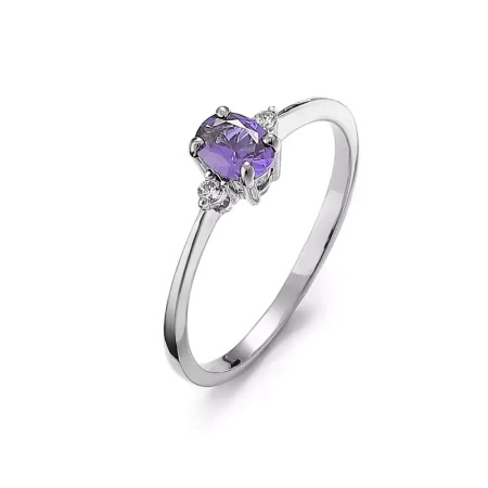 Pierścionek z tanzanitem i brylantami