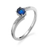 Pierścionek z szafirem i brylantami
