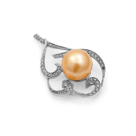 Zawieszka z perłą i brylantami
