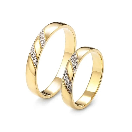 Obrączki ślubne z brylantami 0,05 ct