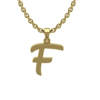 Zawieszka złota - literka F