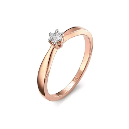 Pierścionek z brylantem 0,10 ct