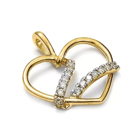 Zawieszka z brylantami - serce