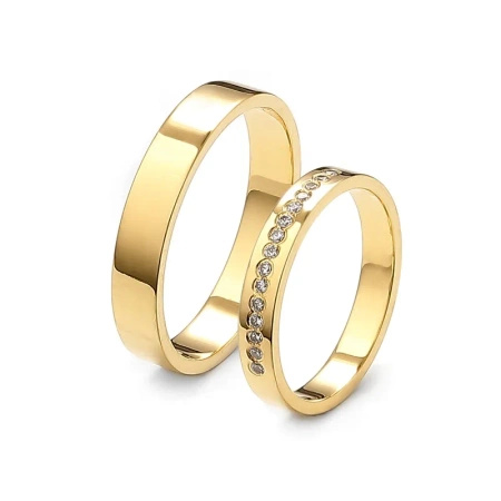 Obrączki ślubne z brylantami 0,14 ct