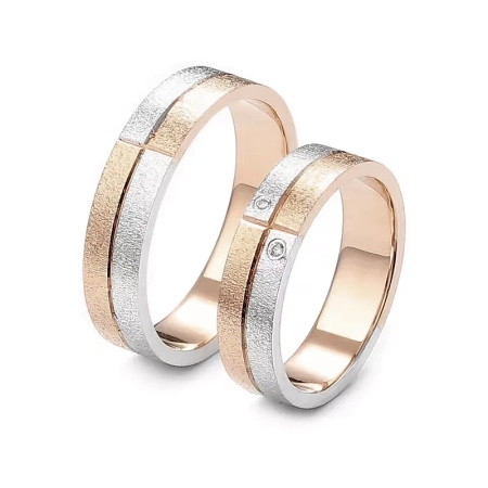 Obrączki ślubne z brylantami 0,02 ct