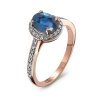 Pierścionek z szafirem i brylantami
