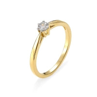 Pierścionek z brylantem 0,15 ct